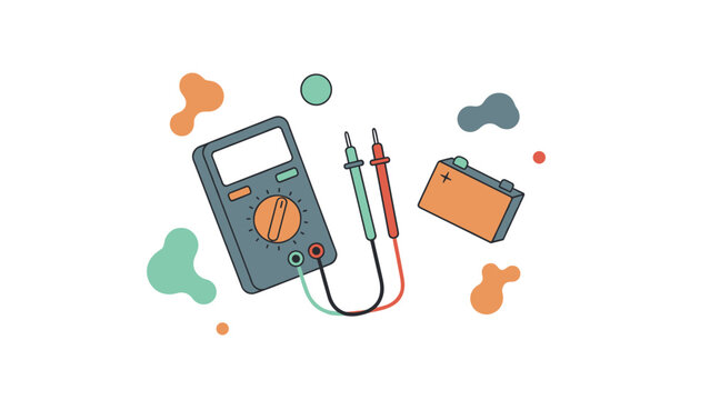 Digital Multimeter and Accessories for Electrical Testing and Measurement.