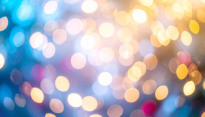 Colourful bokeh wall of lights desktop wallpaper