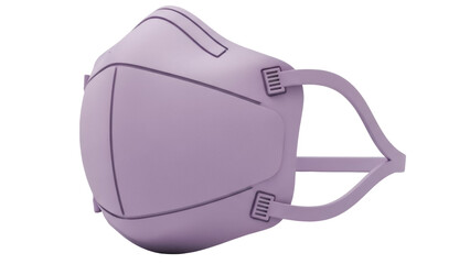 Isolated modern medical face mask protection from viruses, bacteria, and airborne particles