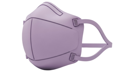 Isolated modern medical face mask protection from viruses, bacteria, and airborne particles