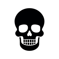 Fototapeta premium Human skull silhouette icon. Vector illustration