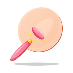 Facial roller vector isolated on white background