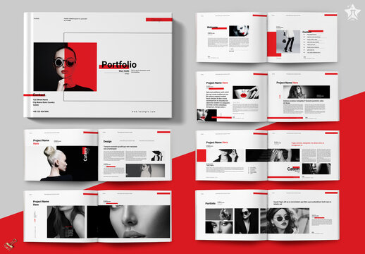 Fashion Design Portfolio Landscape Template