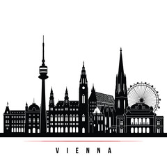 Fototapeta premium vienna cityscape with famous landmarks and architecture