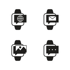 Smartwatch internet message solid set