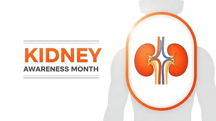 Kidney awareness month graphic illustration