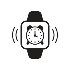 Smartwatch alarm bell solid icon