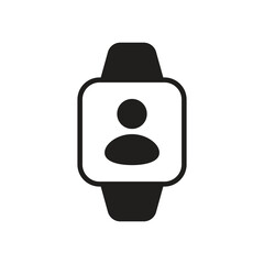 Smartwatch user account solid icon
