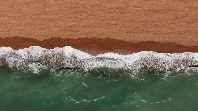 Aerial Drone View of the English Coastline at Folkestone, Kent