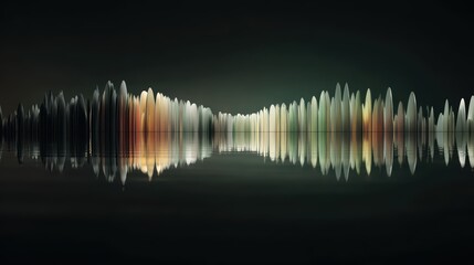 Aesthetic Sound Waves: A mesmerizing visualization of sound waves, displayed through vibrant colors and textures, mirroring an artistic representation of auditory patterns and frequencies.