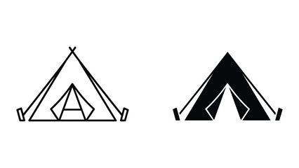 Tent Logo Design Vector Illustration © SHAHRIYAR RASEL