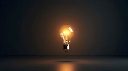Business Innovation Concept with Glowing Light Bulb