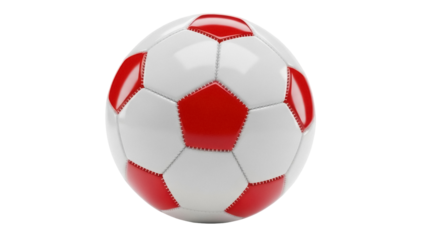 Isolated soccer ball, team sport equipment for competitive matches and professional games