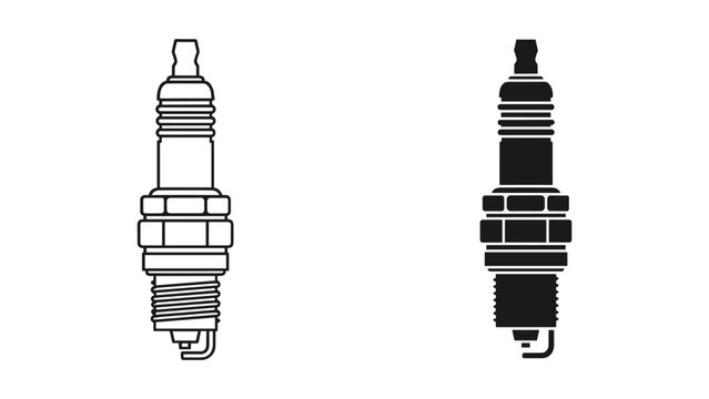 Spark Plug Vector Illustration for Automotive Use