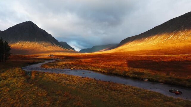 Epic Aerial Drone Footage of the Mountains of Glencoe, Scotland