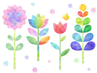 Naklejka premium 花のシームレスパターン A-1