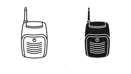 Obraz premium Vector Walkie Talkie Illustration for Communication Devices