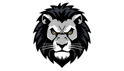 Angry Lion Face Illustration