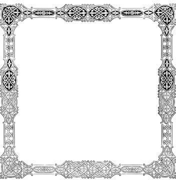 Intricate Ornamental Frame Design with Decorative Details