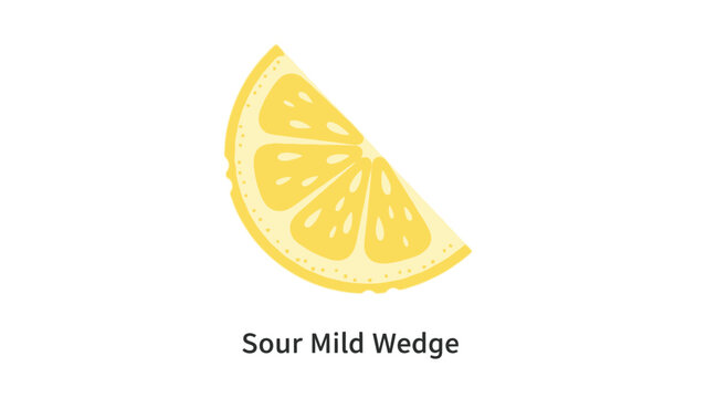 A sour mild wedge of lemon.