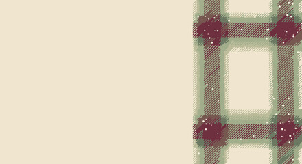 Tartan pattern with snow dots on neutral background