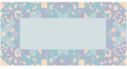 Abstract geometric background with pastel-colored shapes and a blank copy space