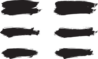 Black brush stroke elements 