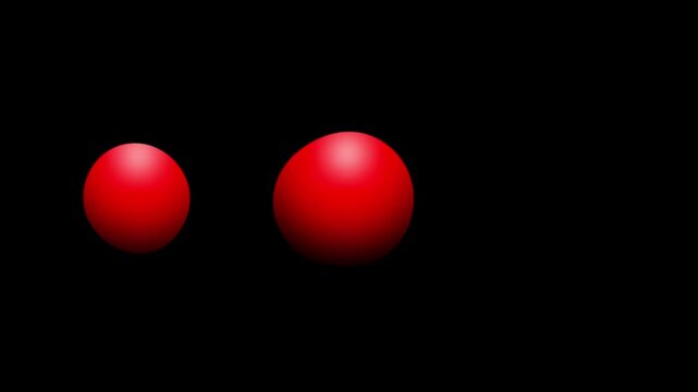 Virus replication animation isolated on black background. An animation of red virus self-replicating and multiplying into severe identical copies.
