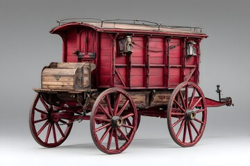 Fototapeta premium A lovingly crafted vintage wagon ignites nostalgia and warmth.