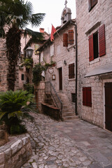 Narrow street in old town of Kotor