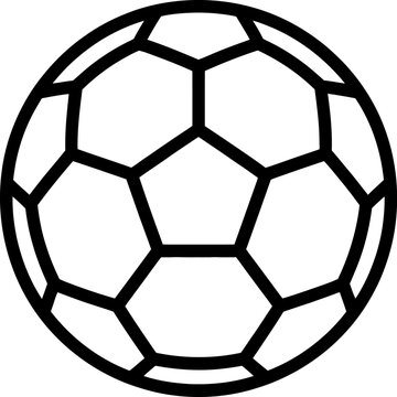 Black and white soccer ball pattern geometric
