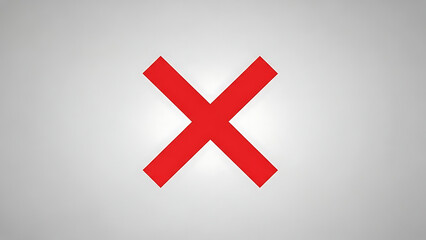 Obraz premium A large red x symbol on a gray background