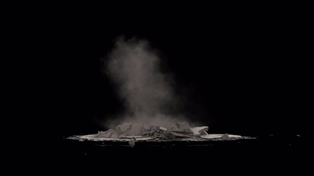 High-quality cinematic meteor impact footage showing a massive asteroid collision with Earth, featuring powerful explosion, shockwave, flying debris, fire, dust, and destruction. Ideal for VFX