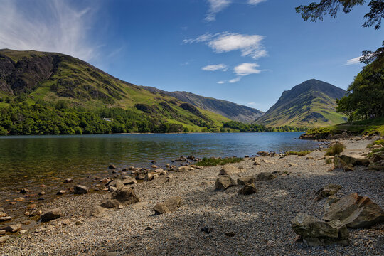 Buttermere in The Lake District of Cumbria England UK