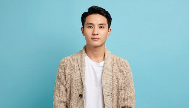 Portrait Young Asian Man.