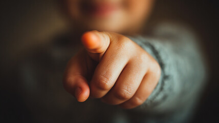 Child holding parent&rsquo;s finger, symbol of safety and love