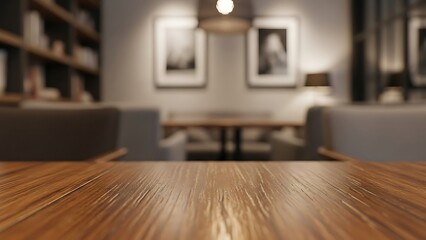 Modern living room with wooden table and sofas