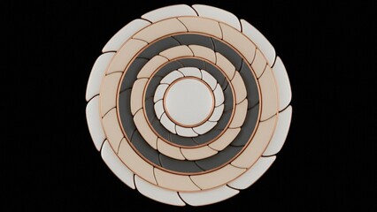 Concentric Circular Spiral Pattern