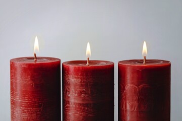 cylindrical candles with wooden wicks