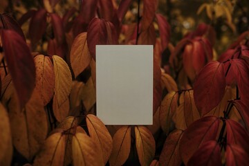 autumn foliage featuring large, textured leaves