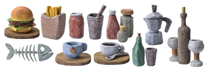 Food And Drink Objects Set