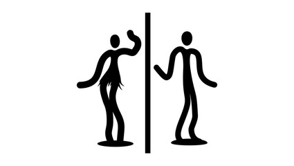 Toilet sign Vectors ,black isolated silhouette