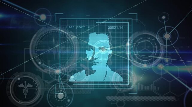 Animation of networks of connections with icons and globe