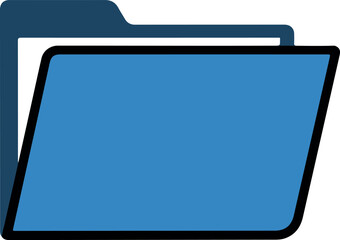 Blue Folder Vector Icon