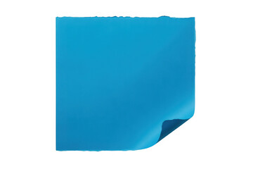 Blue sticky note adhesive note isolated on a transparent background