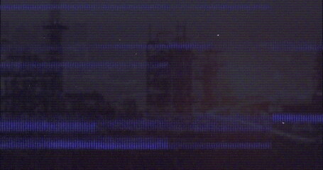 Animation of data processing over moving shapes - Powered by Adobe