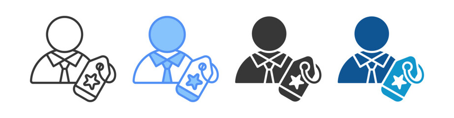 Branding Icon Set Vector Collection Isolated In Black And White