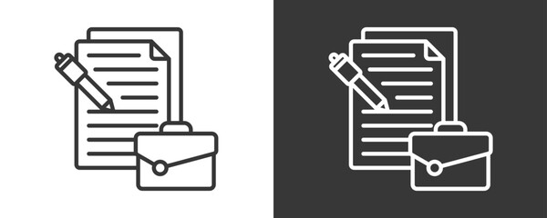 Writing Icon Set Vector Collection Isolated In Black And White
