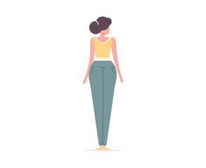 Fashion girl icon. Vector illustration