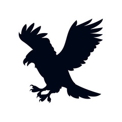Fototapeta premium bald eagle the majestic bird of prey animal emoji symbol sign icon vector illustration isolated flat hawk usa